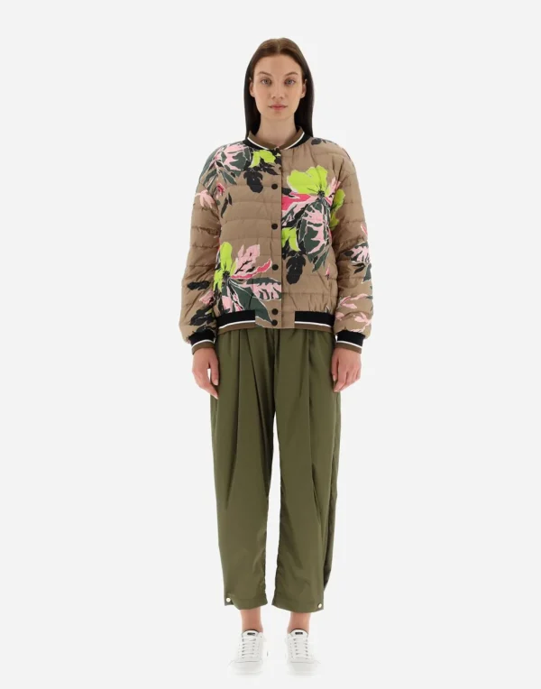 Bomber In Beta Flowers Reversibile A Nylon Ultralight E Nuage>Herno Store