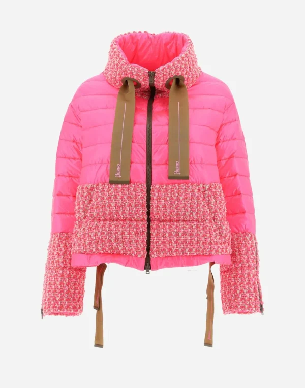 Bomber In Fashion Boucle' E Nylon Ultralight>Herno Store