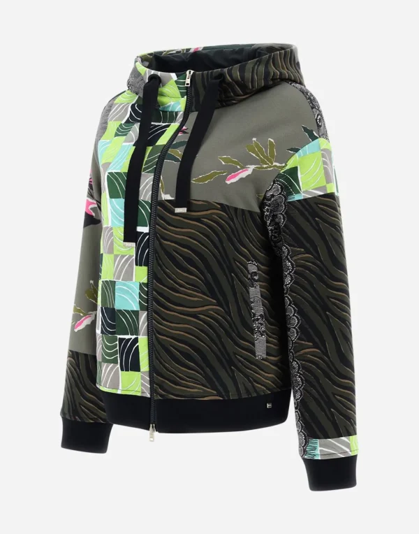Bomber In Safari Patch Sweater>Herno Store