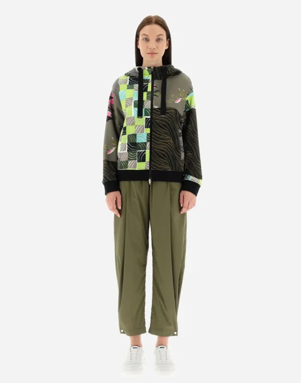 Bomber In Safari Patch Sweater>Herno Store