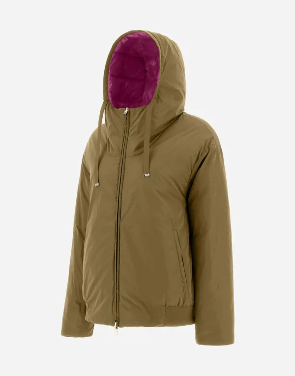 Bomber In Taffeta E Nylon Ultralight New Techno Reversibile>Herno Discount