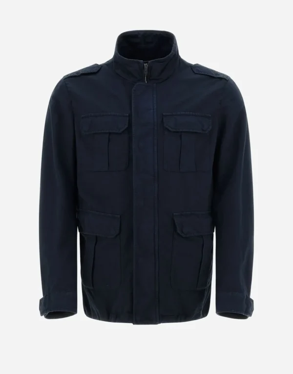 Field Jacket In Cotone E Lino Tinto In Capo>Herno Sale