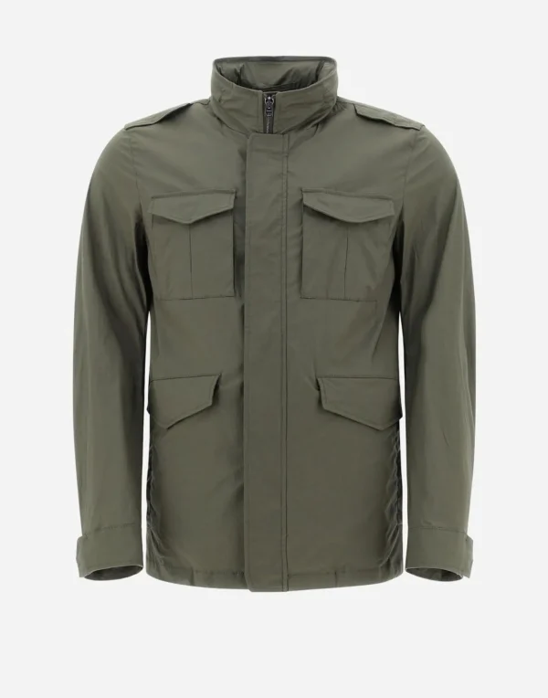 Field Jacket In Light Cotton Stretch>Herno Outlet