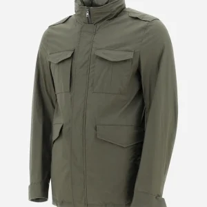 Field Jacket In Light Cotton Stretch>Herno Outlet