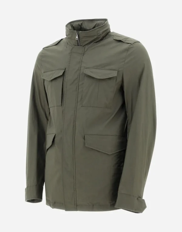 Field Jacket In Light Cotton Stretch>Herno Outlet