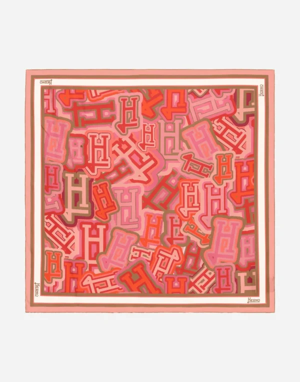 Foulard In Seta Bubble 90 X 90 Cm>Herno New