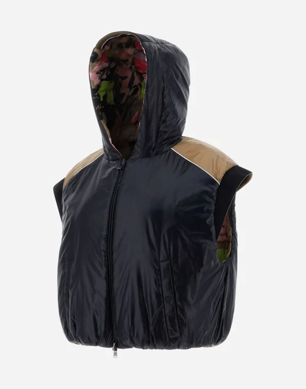 Gilet In Beta Flowers Reversibile A Nylon Ultralight E Nuage>Herno Online