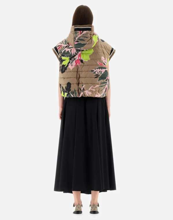 Gilet In Beta Flowers Reversibile A Nylon Ultralight E Nuage>Herno Online