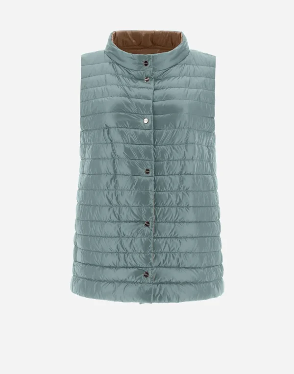Gilet In Nylon Ultralight Reversibile Bicolore>Herno Sale