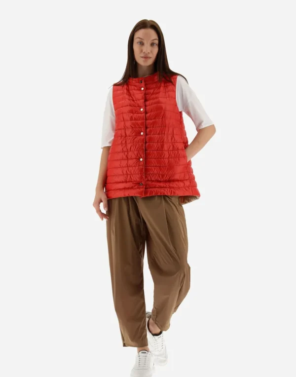 Gilet In Nylon Ultralight Reversibile Bicolore>Herno Sale