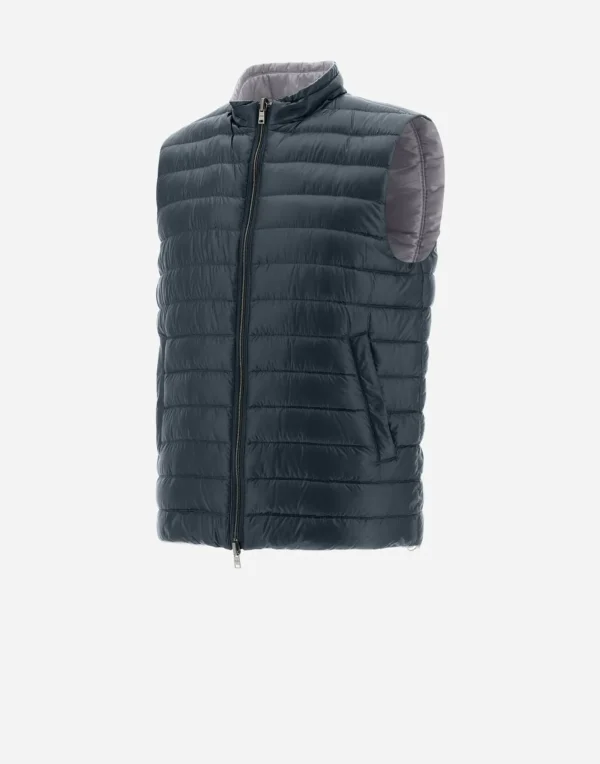 Gilet In Nylon Ultralight Reversibile Bicolore>Herno Store