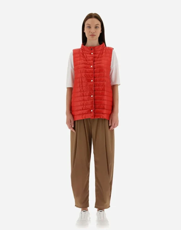 Gilet In Nylon Ultralight Reversibile Bicolore>Herno Sale