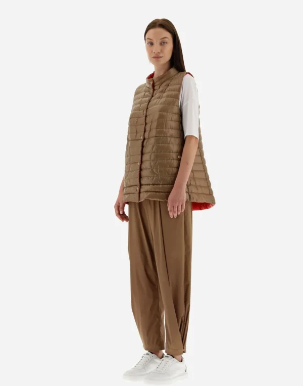 Gilet In Nylon Ultralight Reversibile Bicolore>Herno Sale