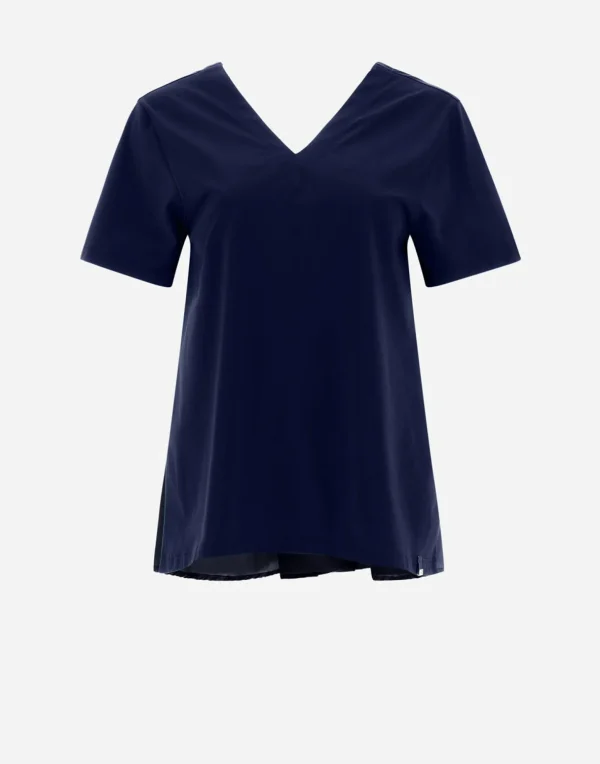 T-Shirt Con Scollo A V In Chic Cotton Jersey E New Techno Taffeta'>Herno Outlet