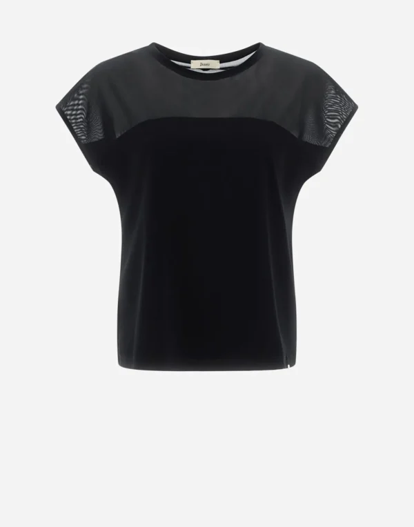 T-Shirt In Light Scuba E Stretch Tulle>Herno Best Sale