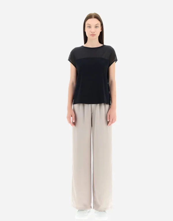 T-Shirt In Light Scuba E Stretch Tulle>Herno Best Sale
