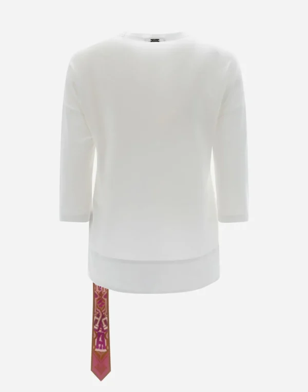 T-Shirt In Superfine Cotton Stretch E Bubble Foulard>Herno Cheap